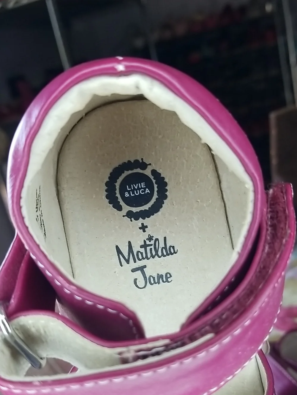 Matilda Jane Livie & Luca Leather Mary Jane Shoes Size 12 Petals